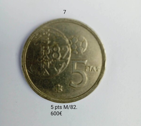 Moneda de 5 pts Mundial 82