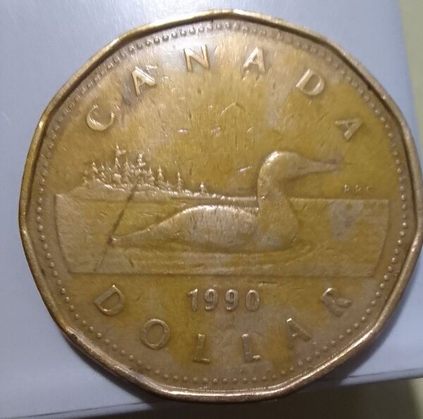 1 dollar de Canadá del año 1990  Ottawa