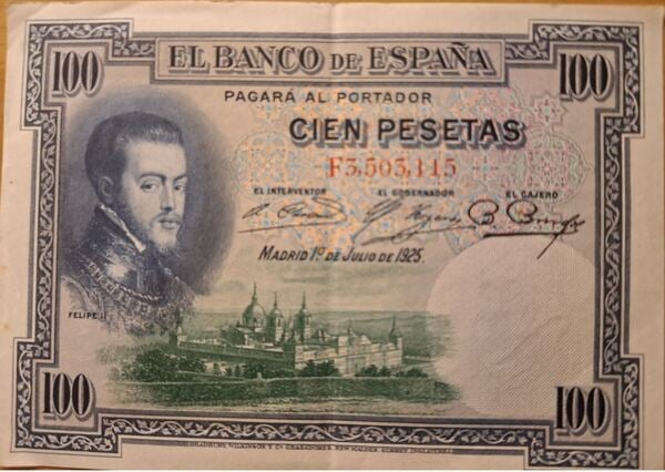 Billete cien pesetas