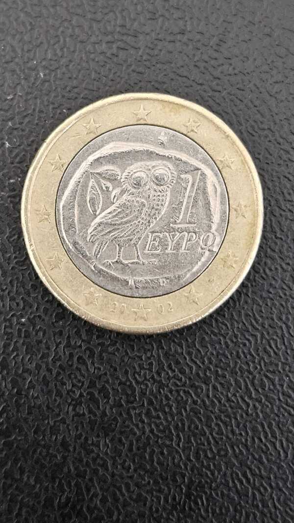 Moneda euro Grecia Búho 2002
