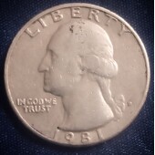 QUARTER DOLLAR, WASHINGTON 1981,