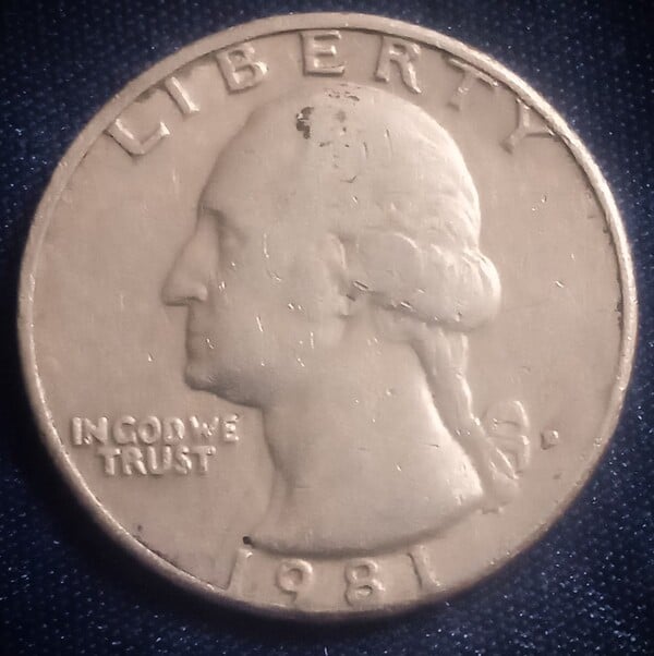 QUARTER DOLLAR, WASHINGTON 1981,