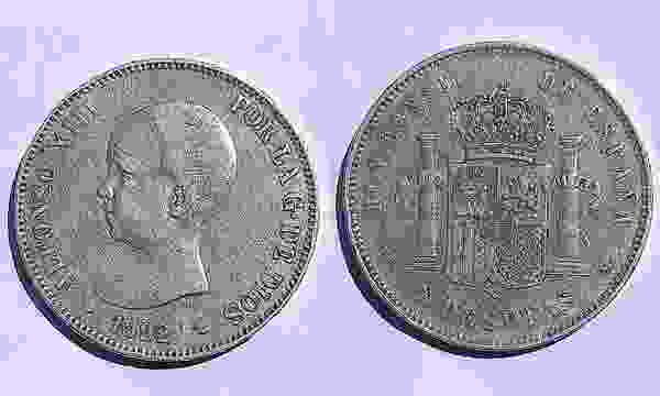 5 pesetas 1892