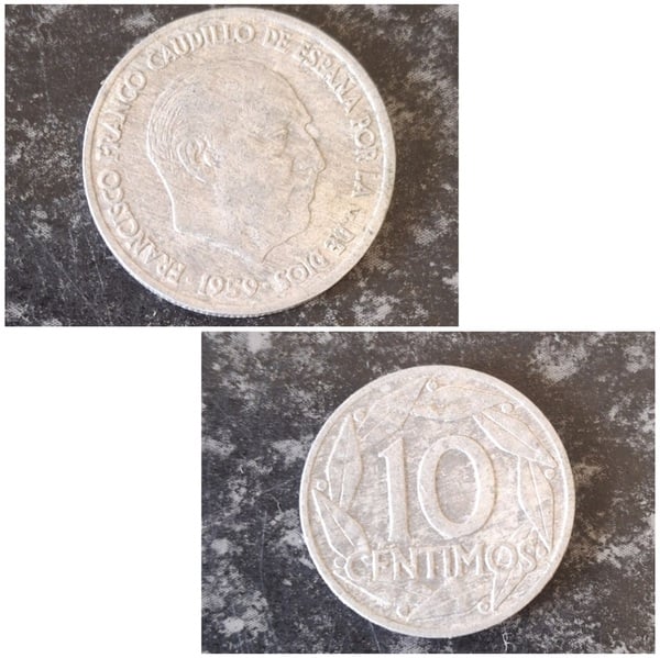 Moneda Franco 10 céntimos de 1959