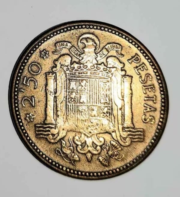 2'5 pesetas 1953 estrella 54