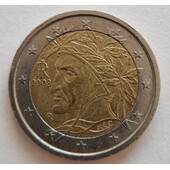 Moneda  2 Euro 2003 Italia Dante