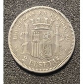 2 PESETAS 1870 GOBIERNO PROVISIONAL