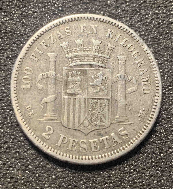 2 PESETAS 1870 GOBIERNO PROVISIONAL