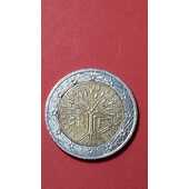 2 Euros Francia 1999 con defecto