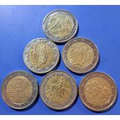 #Vendo lote de 5 monedas de 2 € de varios países (ver foto)