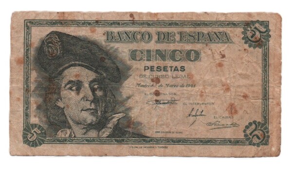 5 pesetas 1949