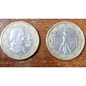 Dos monedas de 1 Euro 2002