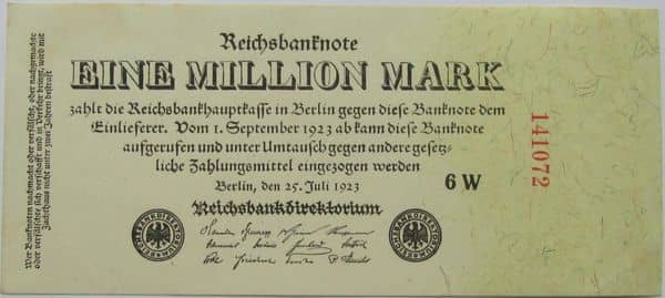 1000000 Mark Reichsbanknote