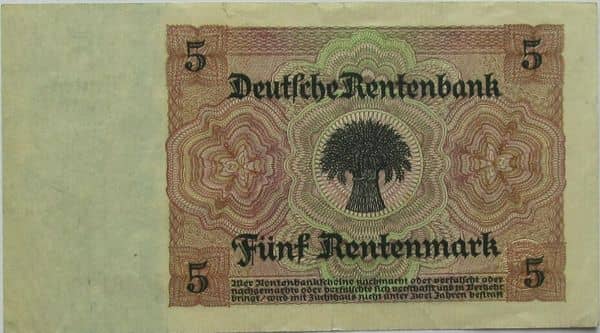 5 Rentenmark Rentenbank