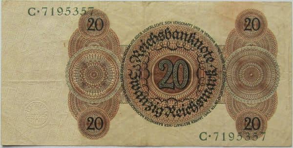 20 Reichsmark Reichsbanknote