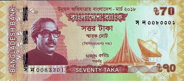 70 Taka (Entwicklungsland Bangladesch)