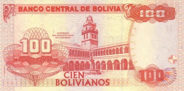 100 Bolivianos Moreno Series F-J