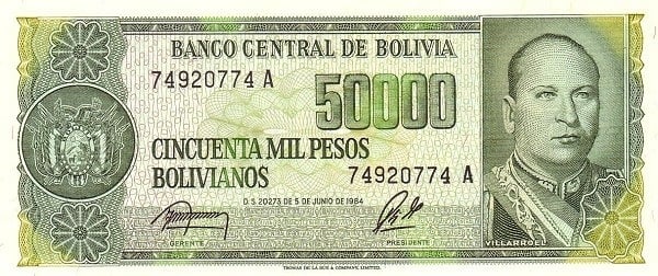 50000 Bolivianische Pesos