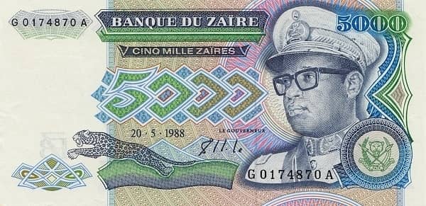 5000 Zaires