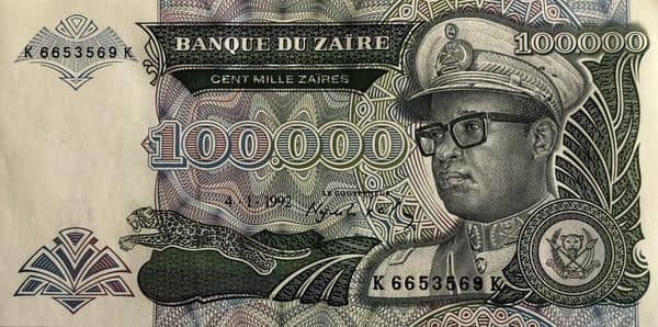 100000 Zaires