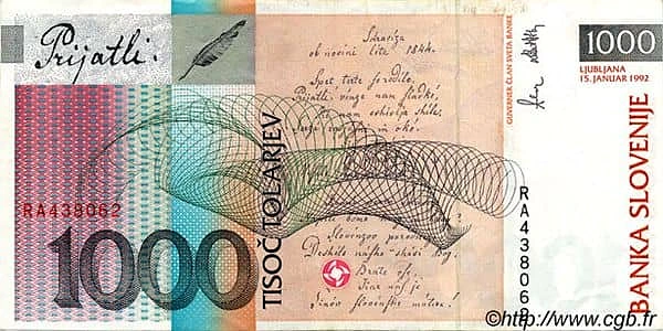 1000 Tolarjev