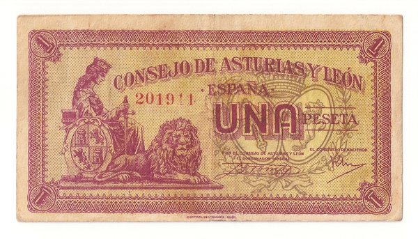 1 Peseta Rat von Asturien und León