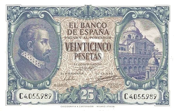 25 Pesetas (Juan de Herrera)