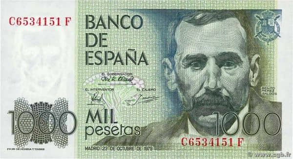 Banknoten von Spanien