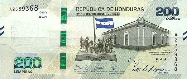 200 lempiras (Bicentenario Independencia)