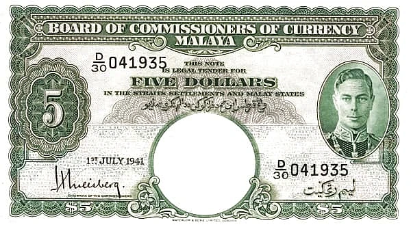 5 Dollars George VI