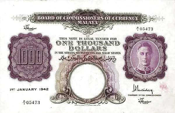 1000 Dollars George VI