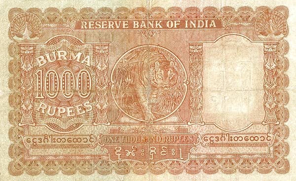 1000 Rupien (Indische Regierung)