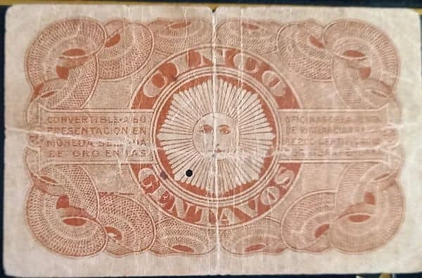 5 Centavos Certificado de depósito de oro
