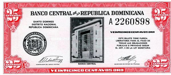 25 Centavos Oro