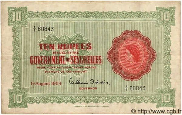 10 Rupees Elizabeth II