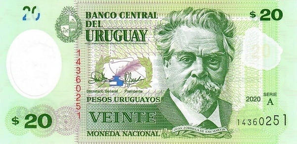 20 uruguayische Pesos