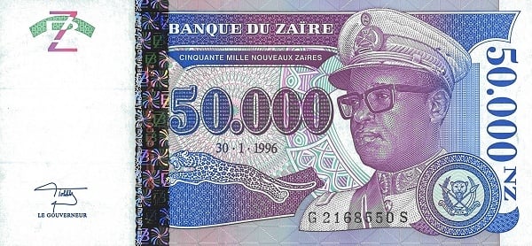 50000 neue Zaïres