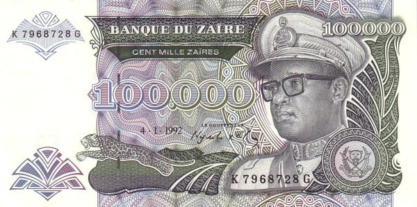 100000 Zaïres