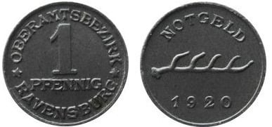 1 pfennig (Landkreis Ravensburg-Länder Württemberg)