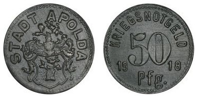 50 pfennig (Stadt Apolda - Land Sachsen-Weimar-Eisenach)