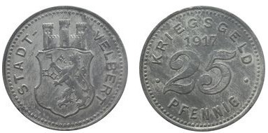 25 pfennig (Stadt Velbert - Preußische Rheinprovinz)