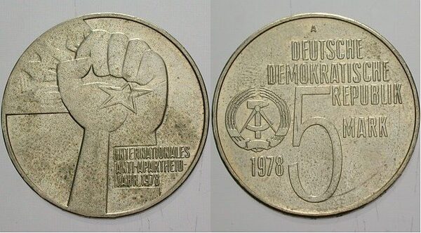 5 mark (1978 Anti-Apartheid-Jahr)