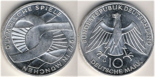 10 mark (XX. Olympische Spiele-München 72)