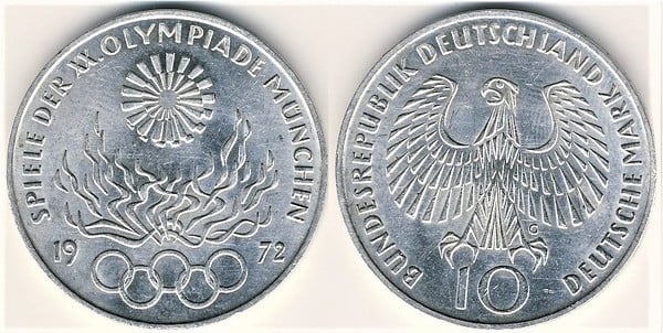 10 mark (XX. Olympische Spiele-München 72)