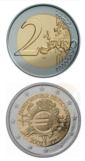 2 euro (10. Jahrestag der Einführung des Euro)