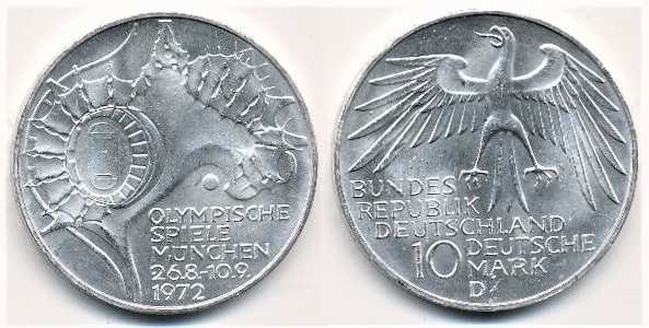 10 mark (XX. Olympische Spiele-München 72)