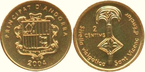2 cèntims (Sivella visigòtica-Sant Miquel d'Enclar)