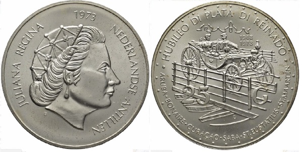 25 gulden (25 Años de Reinado de Juliana)