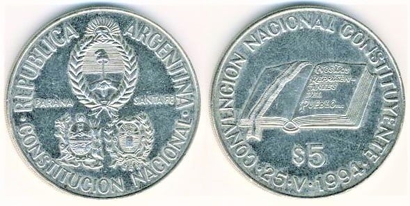 5 pesos (Nationale verfassungsgebende Versammlung)