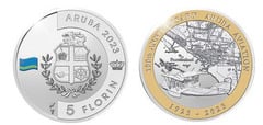 5 florins (100 Jahre Luftfahrt in Aruba)